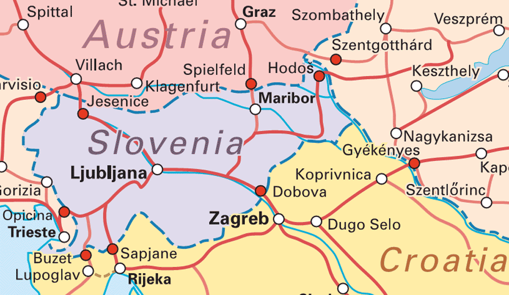 comment la Slovénie est reliée aux autres pays