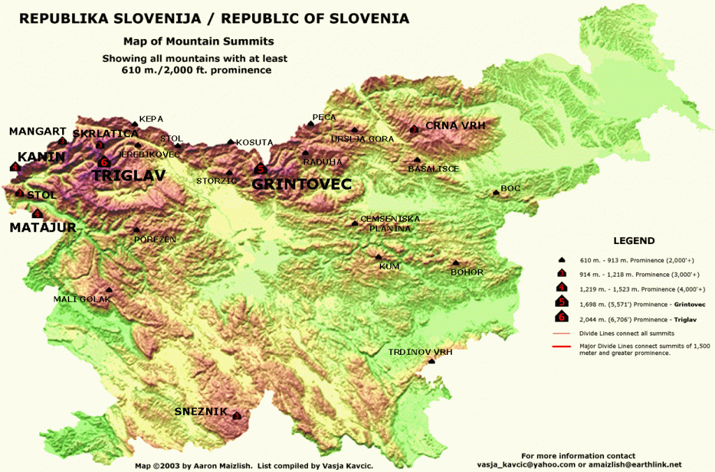 les montagnes slovènes