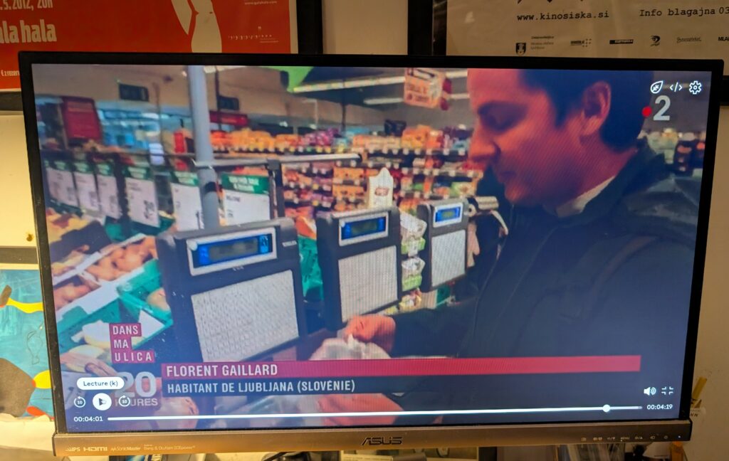 Florent Gaillard interviewé au JT de 20h de France 2 sur la Slovénie